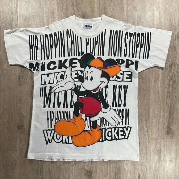 Disney Other - Vintage Jerry Leigh Disney Mickey Mouse T-Shirt Hip Hop Men’s Size XL White
